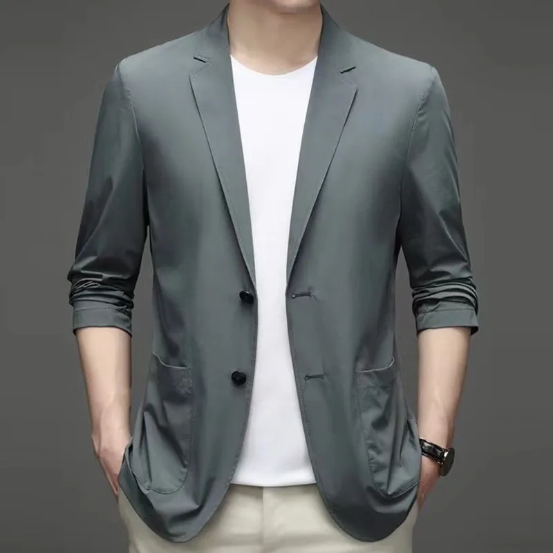 6142-2023 homens novos coreano moderno de negócios, de lazer profissional jaqueta de luxo Yinglun estilo terno Imagem 0
