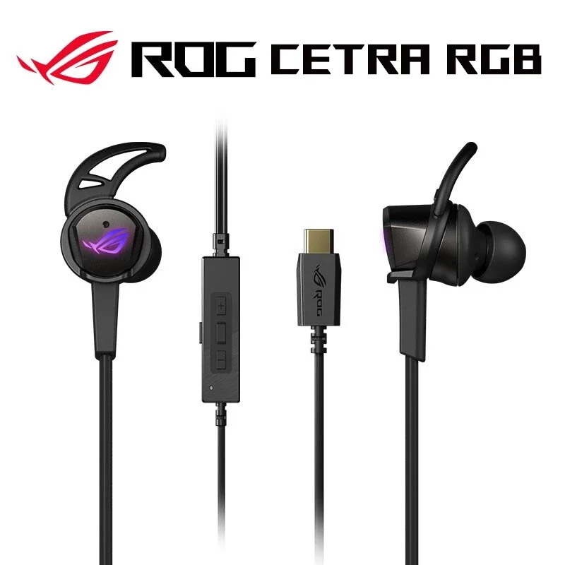 ASUS ROG Cetra RGB de Fone de ouvido para Rog Telefone 5/3/2 Tipo-C Fone de ouvido para Jogos ANC Redução de Ruído Ativo Surround 7.1 Efeito de Som Imagem 0