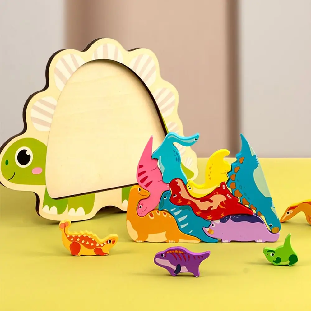 Elefante de Peixes do Animal de Aprendizagem Cognição de Crianças de Madeira de Brinquedo Quebra-cabeça Quebra-cabeça 3D da Placa do Veículo Quebra-Inteligência de Jogo de Quebra-cabeça Imagem 0