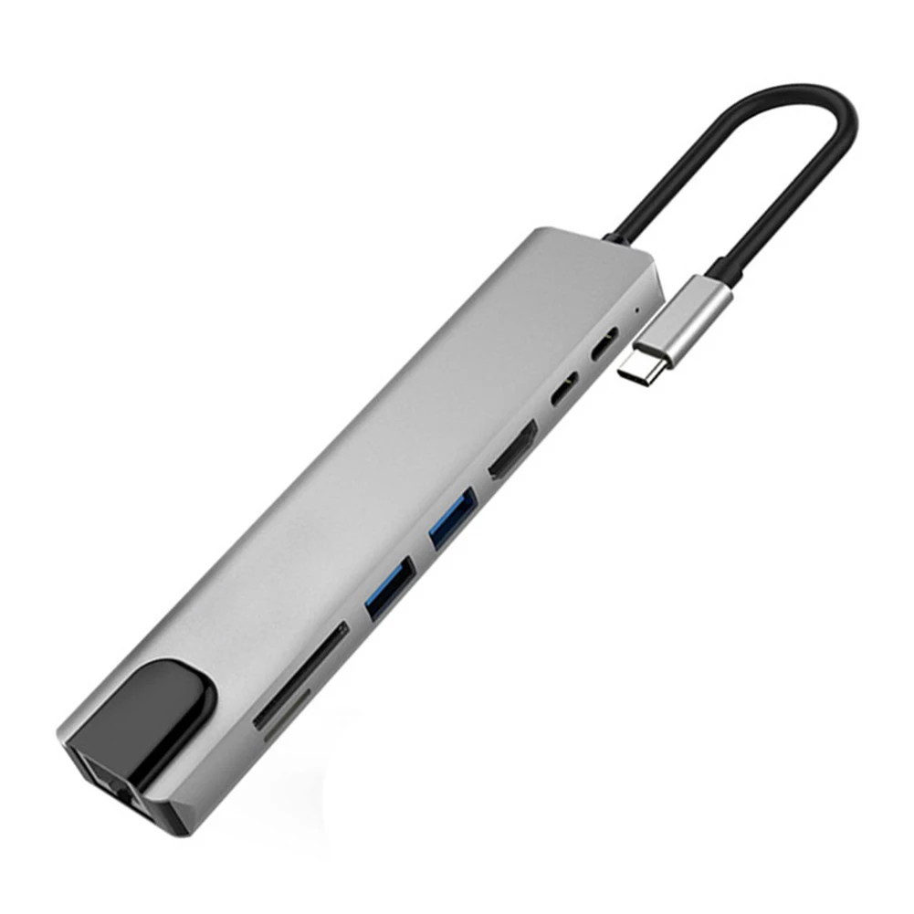 Hub USB C Tipo C 3.0 para 4K Adaptador RJ45 Ethernet SD/TF Leitor de Cartão para PC Computador Portátil Hub Imagem 0