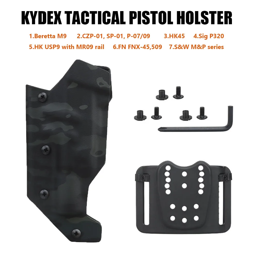 Kydex Tático Coldre de Pistola de Luz Rolamento Dentro de Cintura Oculto Pistola Caso de Beretta M9 com X300 Lâmpada Estojo de Arma Imagem 0