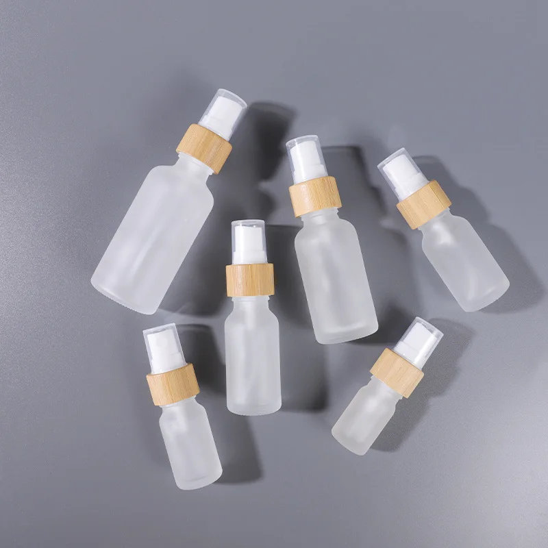 Vazio 5/10/15/20ml de Bambu Natural Fosco Vidro de Perfume Vaporizador Portátil Recipiente de Líquido 30/50/100ML Recarregável Mini Packagin Imagem 0