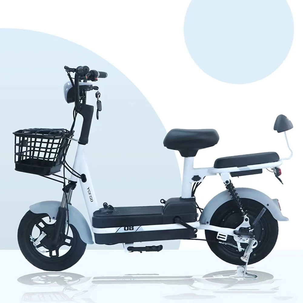 48V12A Bateria de Lítio de Duas Rodas, a Bicicleta Elétrica Adultos Ciclismo Ferramentas Confortável Almofada do Assento de 14 Polegadas de Vácuo Pneu de Bicicleta E de Imagem 1