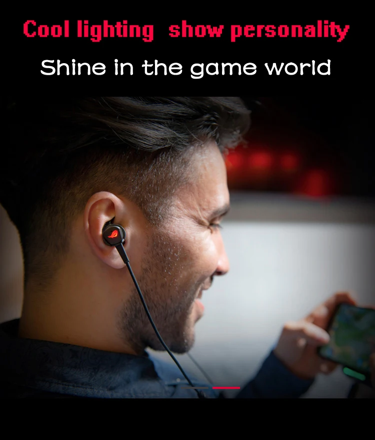 ASUS ROG Cetra RGB de Fone de ouvido para Rog Telefone 5/3/2 Tipo-C Fone de ouvido para Jogos ANC Redução de Ruído Ativo Surround 7.1 Efeito de Som Imagem 1