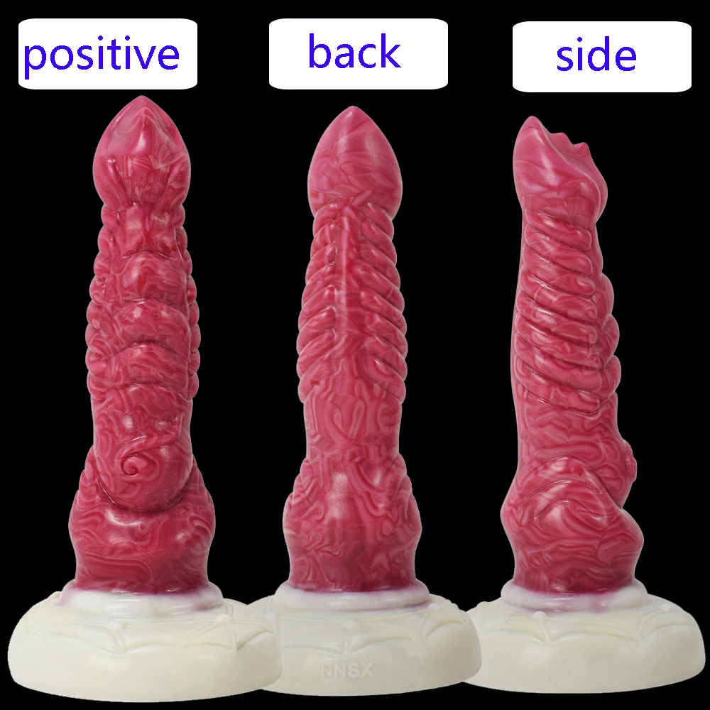 BEADSX Simulado Perfilado Falo de Silicone Líquido Plug Anal Casais Alternativa Brinquedos Sexuais, Masturbação bastão de Massagem Imagem 1