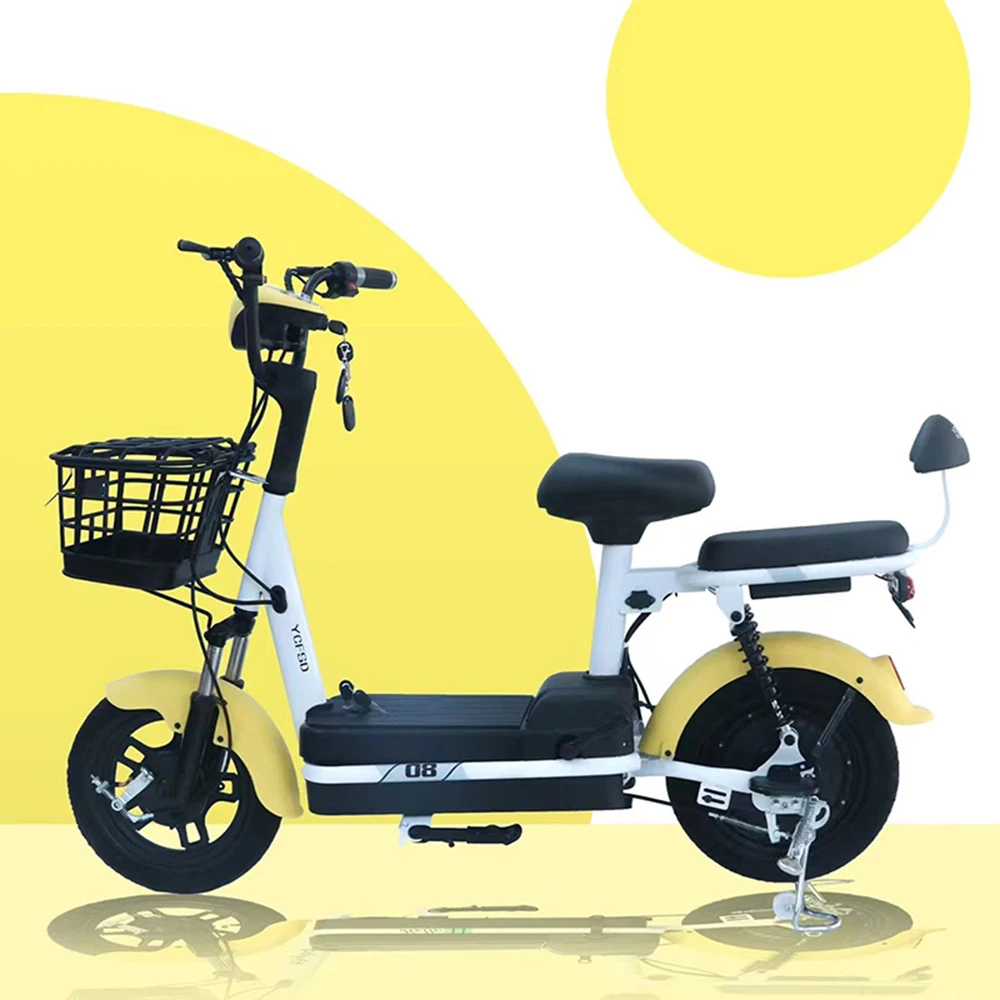 48V12A Bateria de Lítio de Duas Rodas, a Bicicleta Elétrica Adultos Ciclismo Ferramentas Confortável Almofada do Assento de 14 Polegadas de Vácuo Pneu de Bicicleta E de Imagem 2
