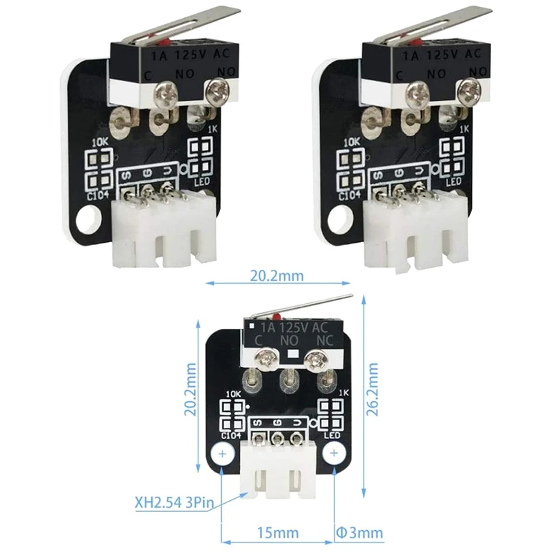 5 Pcs 3 da Parada de Extremidade do Interruptor de Limite Mecânico de nal de curso Módulo Switch para Impressora 3D Acessórios CR 10 Ender3 Imagem 3