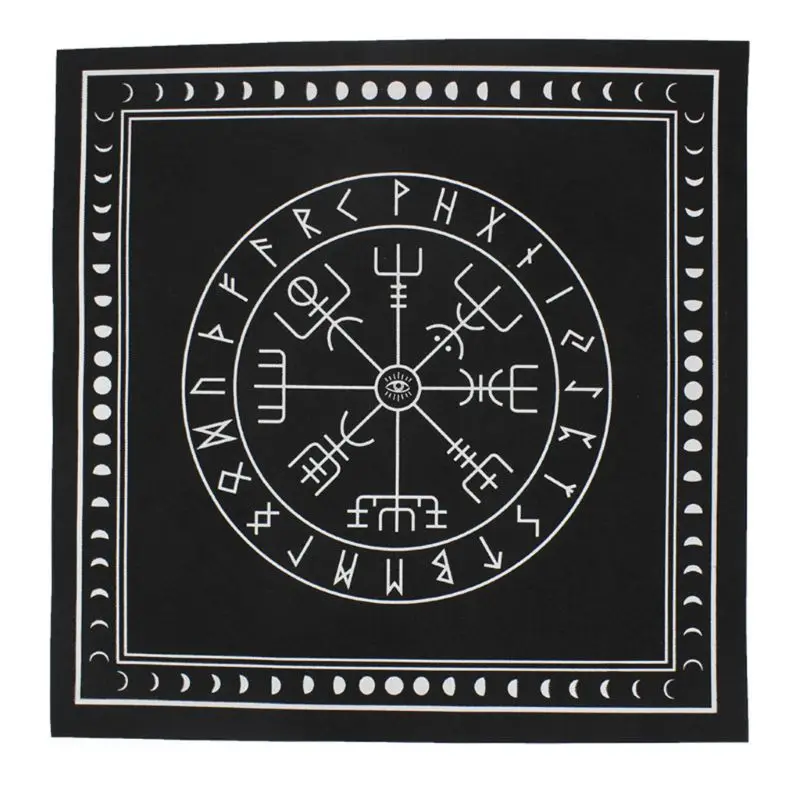 50*50cm Não-tecido de Tarô Toalha de mesa Rune Adivinhação Altar Patch de Tarô Tampa de Tabela Para Magos Diário de Jogos de Tabuleiro Imagem 3