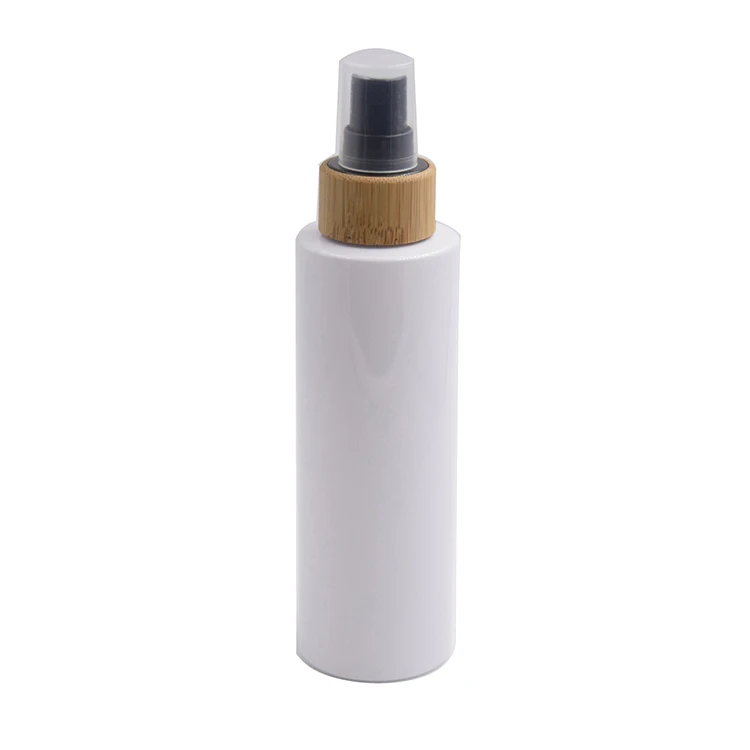 50pcs 120ml amber brown emulsão frasco frasco de loção com bambu emulsão cabeça de bomba de shampoo/lavagem do corpo,Pulverizador de bambu garrafas Imagem 3