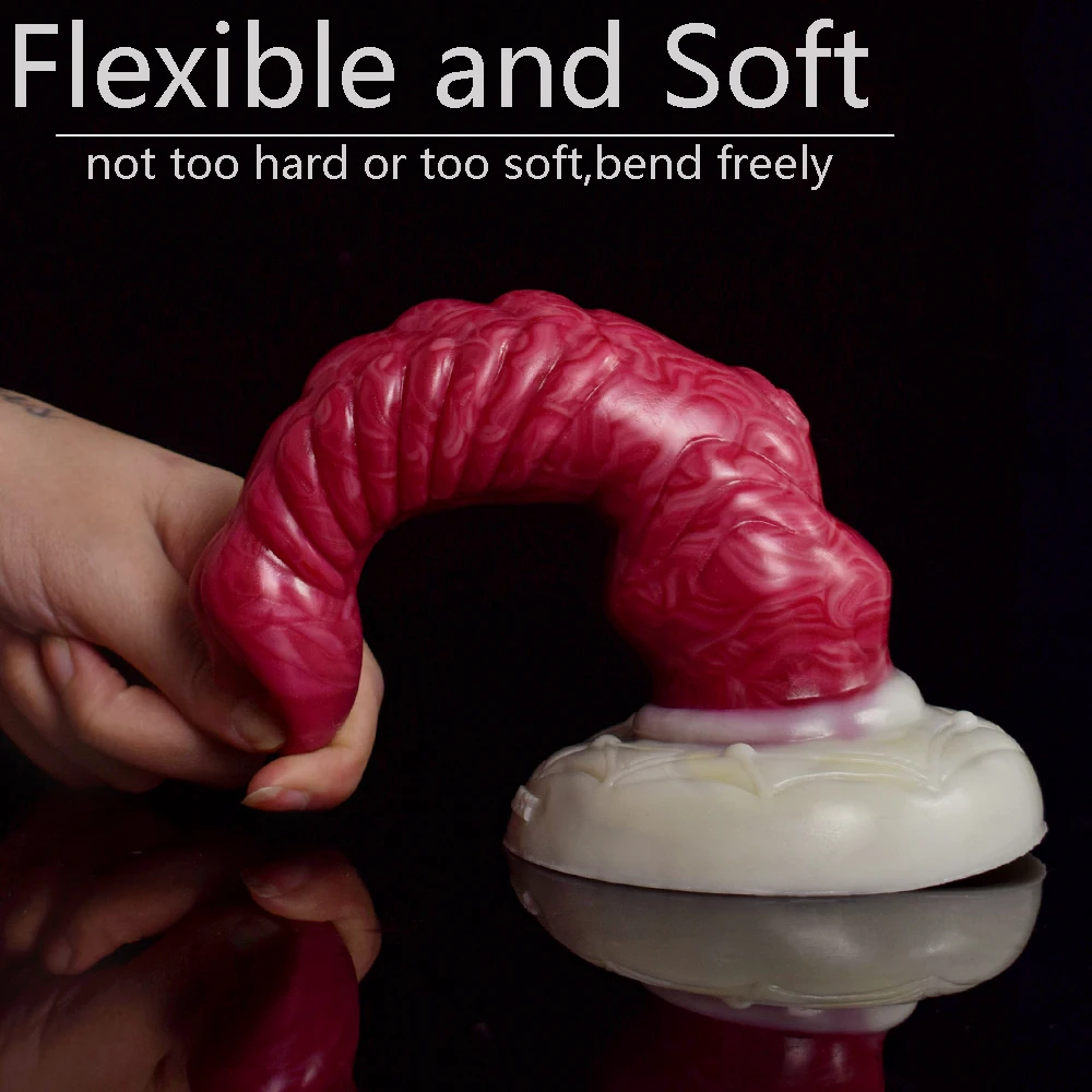 BEADSX Simulado Perfilado Falo de Silicone Líquido Plug Anal Casais Alternativa Brinquedos Sexuais, Masturbação bastão de Massagem Imagem 3