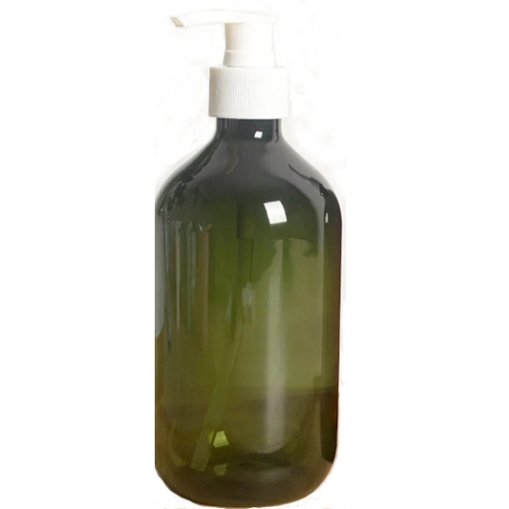 Capacidade de 500 ml cor Preta Reutilizável Squeeze em Plástico PET Portátil Frasco de loção Branca bomba do pulverizador Imagem 3