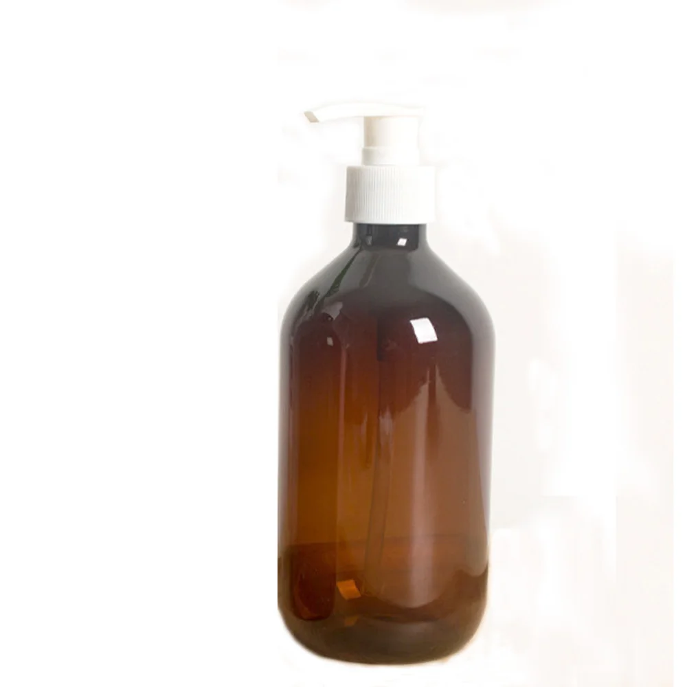 Capacidade de 500 ml cor Preta Reutilizável Squeeze em Plástico PET Portátil Frasco de loção Branca bomba do pulverizador Imagem 4