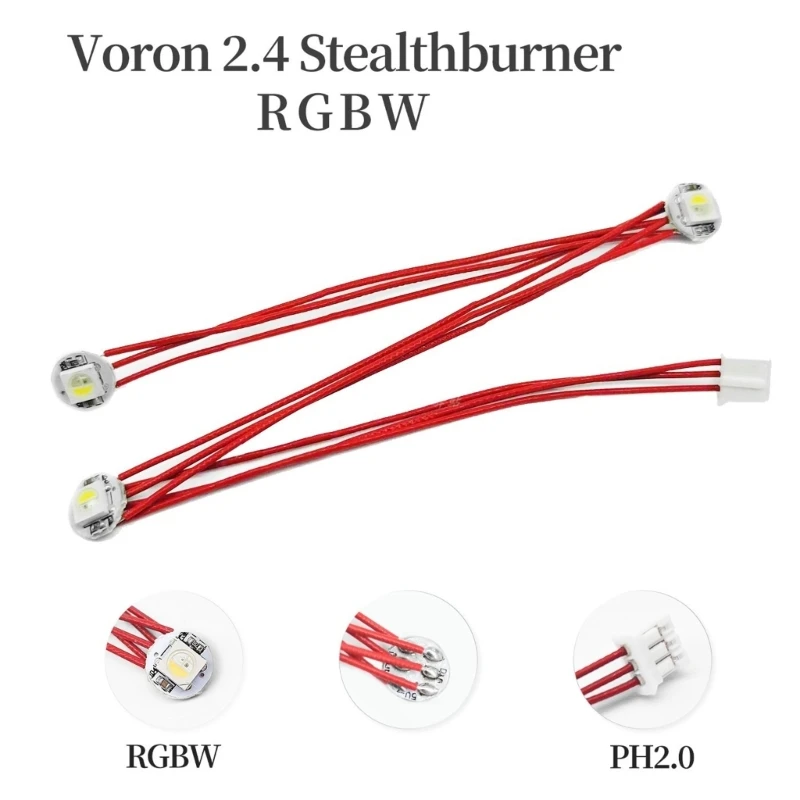 Stealthburner Extrusora de Novo RGBW Mini Led do Botão de Kit para Voron 2.4 Impressora 3D DIY Stealthburner LED Kit Imagem 4