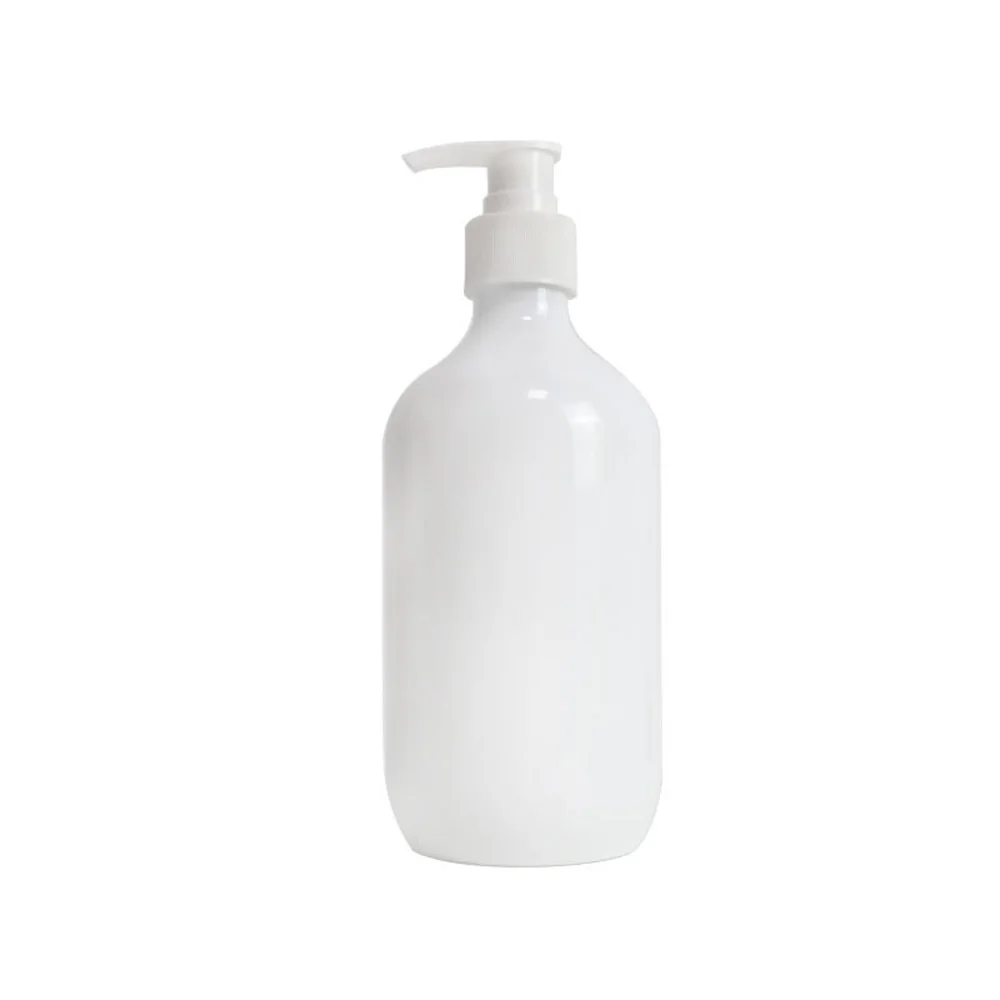 Capacidade de 500 ml cor Preta Reutilizável Squeeze em Plástico PET Portátil Frasco de loção Branca bomba do pulverizador Imagem 5