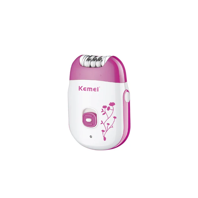 Kemei Km-6203-de-Rosa de Carregamento USB Profissionais Elétrica de Corpo das Mulheres Depiladora Aparador de Pêlos Imagem 5
