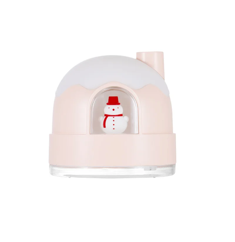 Umidificador de vapor frio Bonito Iglu forma Com a Luz da Noite Recarregável/USB Portátil Humidificador do Ar Para o Quarto de Casa de Presente de Natal Imagem 5