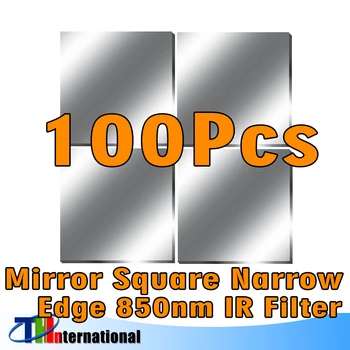 100pcs/monte Espelho Prateado banda Estreita praça 850nm IR filtro Óptico da lente filtro