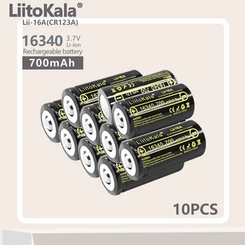 10PCS LiitoKala CR123A CR 123 123A A123 CR17345 16340 3V Bateria de Lithum Para a Câmera Brinquedos Elétricos Lanternas máquina de Barbear Medidor de Água