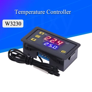 10pcs W3230 C.A. 110V-220V DC 12 e 24V Termostato Digital Controlador de Temperatura Regulador de Calor Legal dos Instrumentos de Controle Display de LED