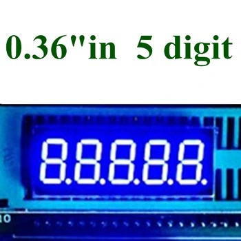 10pcs de 0,36 cinco polegadas Semi Segmento de Tubo Digital Blue Digital Tubo de Cátodo Comum 0.36