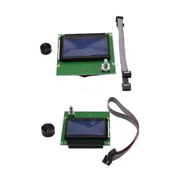 12864 Display Tela LCD Módulo de Placa de Controle para RAMPAS 1.4 Ender 3 Série /CR10/10s/s4/s5 com Cabo Botão de Kit de Dropship