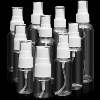 1PC Viagem Transparente Garrafas Reutilizáveis de Plástico Perfume Vaporizador Pequeno Frasco Pulverizador 5/10/20/30/50 /60/80/120/150/200/250ml