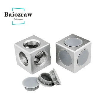 1PCS 2020 3030 4040 4545 Cubo de Alumínio Canto Conector de Fixadores para o Padrão Europeu de Alumínio Perfis de Impressora 3D