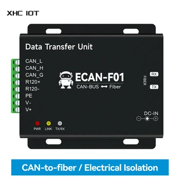 1Set sem Fios Modem de Fibra Óptica XHCIOT ECAN-F01 DC:8V~28 20KM Isolamento Elétrico de Proteção 5k-1 mbps de Taxa de Transmissão Can2.0