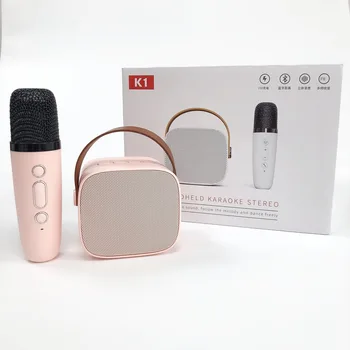 2022 Novo Mini Microfone sem Fio Bluetooth Pequeno alto-Falante ao ar livre Portátil do Microfone do Karaoke do Áudio Tudo-em-um Microfone Subwoofer