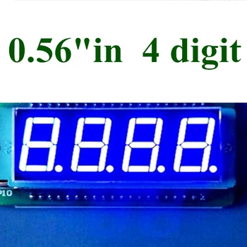 20PCS 0.56 polegadas 4bit ânodo Comum Tubo Digital LED AZUL Dígitos Display de 7 segmentos de 0,5 polegada de 0,5 0.56 polegadas 0.56