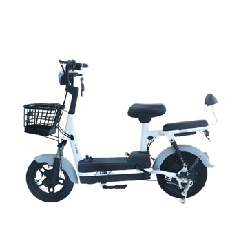 48V12A Bateria de Lítio de Duas Rodas, a Bicicleta Elétrica Adultos Ciclismo Ferramentas Confortável Almofada do Assento de 14 Polegadas de Vácuo Pneu de Bicicleta E de