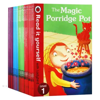 50 Livros/Set de Joaninha, Leia-se do Nível 1 para o Nível 4 de inglês Picture Story Books Nível de Leitura, a Aprendizagem de Crianças de Manuais escolares