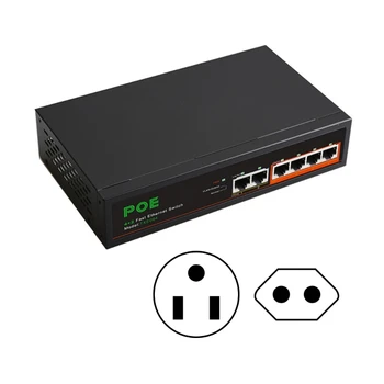 6-port Switch POE Switch Ethernet Adaptador de Internet RJ45 Switch 2 Uplink Dropship