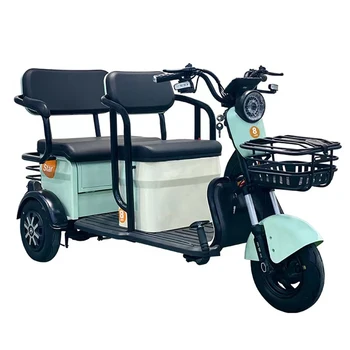 600\800\1000w Triciclo Elétrico de Passageiros E de Mercadorias de Uso Dual Electromobile de Alta Elasticidade Almofada do Assento da Bateria do Veículo