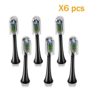 6Pcs Cabeças de Escova de dentes para Xiaomi Soocas X3 para SOOCAS / Xiaomi Mijia SOOCARE X3 Cabeças de Escova de Dente Elétricas