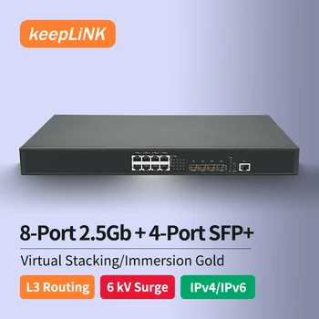 8-Porta Multi-Gigabit 2,5 G Ethernet Managed Switch com 4 Portas SFP+ 