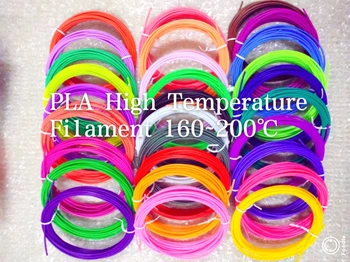Alta Temperatura 3D Caneta PLA Filamento de 1,75 MM,Impressão Temperatura:160~200℃,20Color 5M*Total de 100M, Adequado Para Alta Temperatura Caneta