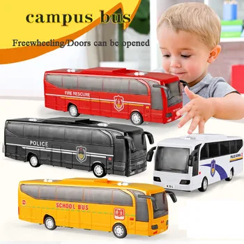 As crianças da escola de ônibus de brinquedo modelo de simulação de inércia de ônibus escola de polícia bus de luz do carro de brinquedo brinquedo de menino de presente