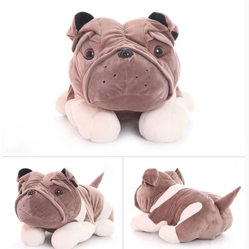 Brinquedo de pelúcia simulação cão bonito Shar Pei Bulldog de alta qualidade, macio recheado de pelúcia de animais boneca de presente de aniversário, decoração de 20cm 18