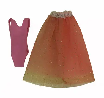 Cor-de-rosa Biquini & Saia de 1/6 BJD Boneca de Roupas para a Boneca Barbie com Roupas Monokini Maiô de Banho 11.5