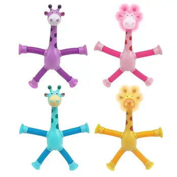 Crianças Copo De Sucção Telescópico Tubo De Girafa Variedade De Forma Alongada Tubo De Girafa Sensorial Brinquedo Educativo Descompressão Brinquedo Presentes