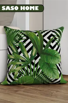 Decorativos de Presente Travesseiro com Palmeiras Tropicais Padrão de Folha - fronha