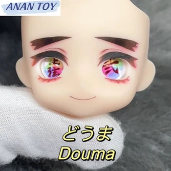 Demon Slayer Douma Ob11 Rosto GSC YMY Abrir os Olhos Frontais com Olhos de Barro Homem feito à mão Jogo de Anime Cosplay Brinquedos Boneca Acessórios