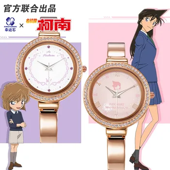 [Detective Conan] Relógio De Quartzo Relógios Casal De Anime Mangá Papel Correu Shinichi Akai Shuuichi Garoto Ai Haibara Sherry Para A Menina