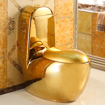 Europeia dos ovos de ouro wc luxo super redemoinho de poupança de água, cor wc silêncio criativo nível de parede wc wc