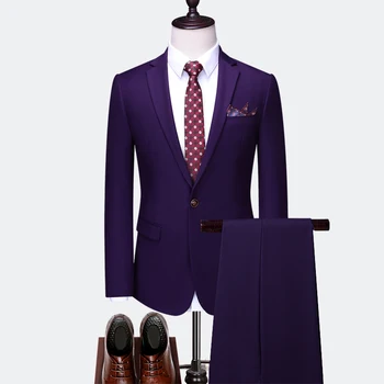 Feito Noivo Vestido de Noiva Blazer Ternos, Calças de Negócios de High-end do Clássico Vestido de Calças de SA04-38999