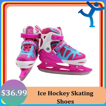 Hóquei No Gelo Patinação Sapatos De Adulto Criança Patins De Gelo Para Iniciantes Bola Faca De Hóquei No Gelo Faca Sapatos De Gelo Reais Patines Crianças Adolescentes