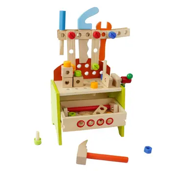 Inspirar as Crianças a Imaginação Bancada Filhos caixa de ferramentas de madeira brinquedos de brinquedos educativos para meninos