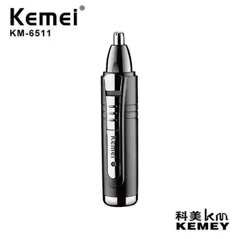 Kemei KM-6511 Novo 2 in1 Elétrica Nariz Aparador Para Homens Beleza do Nariz e Orelha Aparador de Pêlos do Nariz Remoção do Cabelo