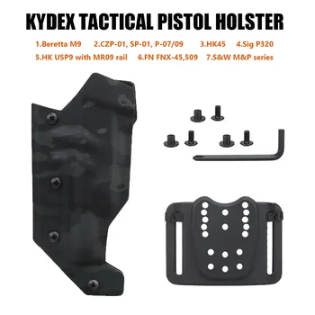 Kydex Tático Coldre de Pistola de Luz Rolamento Dentro de Cintura Oculto Pistola Caso de Beretta M9 com X300 Lâmpada Estojo de Arma